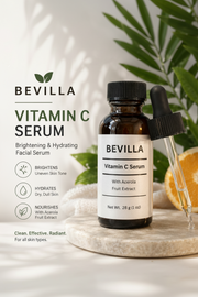 Bevilla Vitamin C Serum for Face – Brightening & Hydrating Facial Serum 1 fl oz